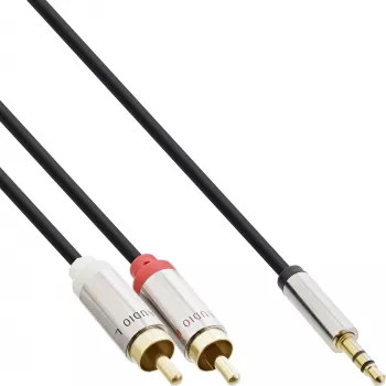 Audio kabelis 3,5 mm lizdas / 2x RCA lizdai 5 m InLine 99245