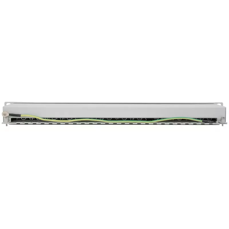 Intellinet skydinis pataisymo skydas, Cat6a, FTP, 24 prievadai, 1U, ekranuotas, 90° viršutinis lizdas, pilka