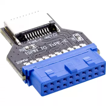 InLine USB 3.0 pagrindinės plokštės prie USB 3.2 Type-E Key-A adapteris vidinis