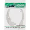 InLine maitinimo laidas, CEE 7/7 kampuotas / 3 kontaktų IEC C13 kištukas, baltas, 3 m