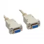 InLine null modem kabelis DB9 kištukas moteriškas / moteriškas, užspaustas, pilkas, 2 m