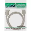 InLine null modem kabelis DB9 kištukas moteriškas / moteriškas, užspaustas, pilkas, 2 m