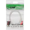 InLine Audio kabelis 2x RCA vyras-į-vyrą baltas/auksinis 2m