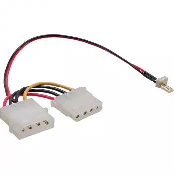 InLine adapterio laidas ventiliatoriui 3 kontaktų / maitinimo bloko 4 kontaktų 0,3 m