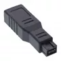 InLine FireWire 400 / 800 1394b adapteris 6 kontaktų (moteriškas) į 9 kontaktų (vyriškas)