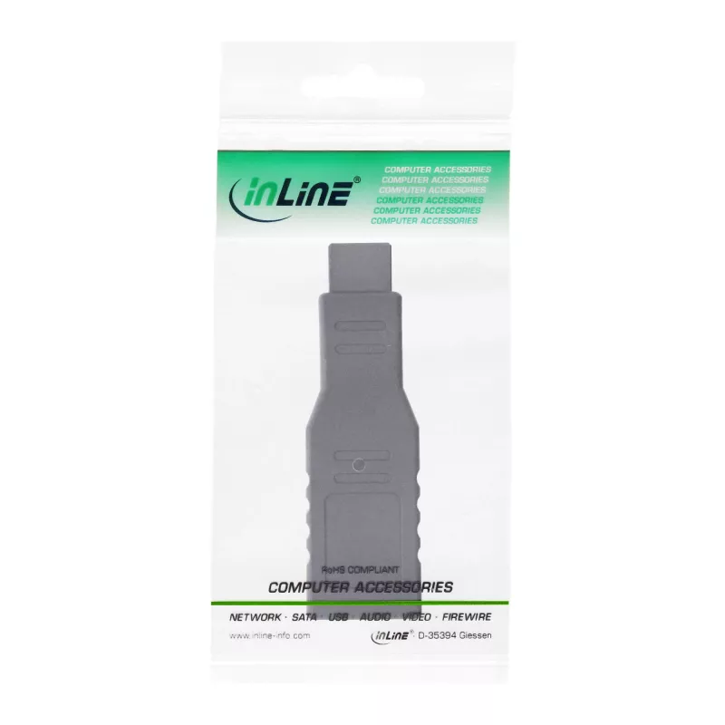 InLine FireWire 400 / 800 1394b adapteris 6 kontaktų (moteriškas) į 9 kontaktų (vyriškas)