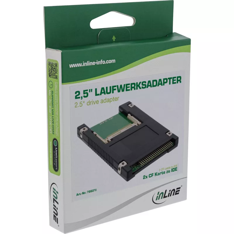 InLine IDE 2,5 colio diskų adapteris į 2x Compact Flash, 76621I