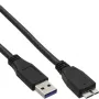 InLine USB 3.2 Gen.1 laidas Type A kištukas / Micro B kištukas, juodas, 0,5 m