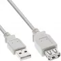 InLine 34610X USB 2.0 prailginimo laidas, A tipo kištukas / lizdas, smėlio spalvos, 1 m
