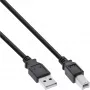 USB 2.0 laidas A tipo (vyriškas) / B tipo (vyriškas) juodas 5 m InLine 34555X