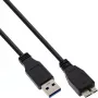Microconnect USB 3.2 Gen 1 laidas USB A – Micro-USB B 5 m juodas