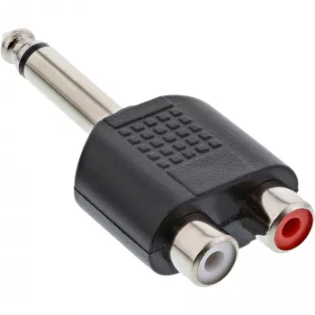 InLine garso adapteris 6,3 mm kištukas monofoninis / 2x RCA lizdas