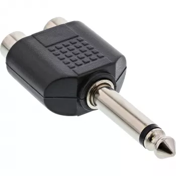 InLine garso adapteris 6,3 mm kištukas monofoninis / 2x RCA lizdas