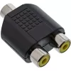 Garso adapteris 3,5 mm lizdas mono / 2x RCA lizdas InLine 99338