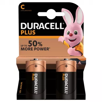Duracell Plus C tipo šarminė vienkartinė baterija 1,5 V (2 vnt.)