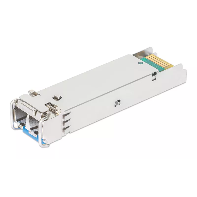Intellinet 508735 Gigabit SFP šviesolaidinis siųstuvo-imtuvo modulis 1000Base-LX, LC Duplex Single-Mode, 10 km, 1310 nm, suderinamas su HPE J4859A