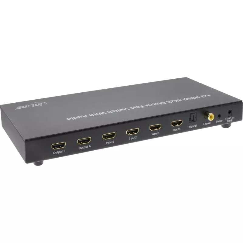 InLine HDMI matricos jungiklis, 4K2K, 4 įėjimai į 2 išėjimus