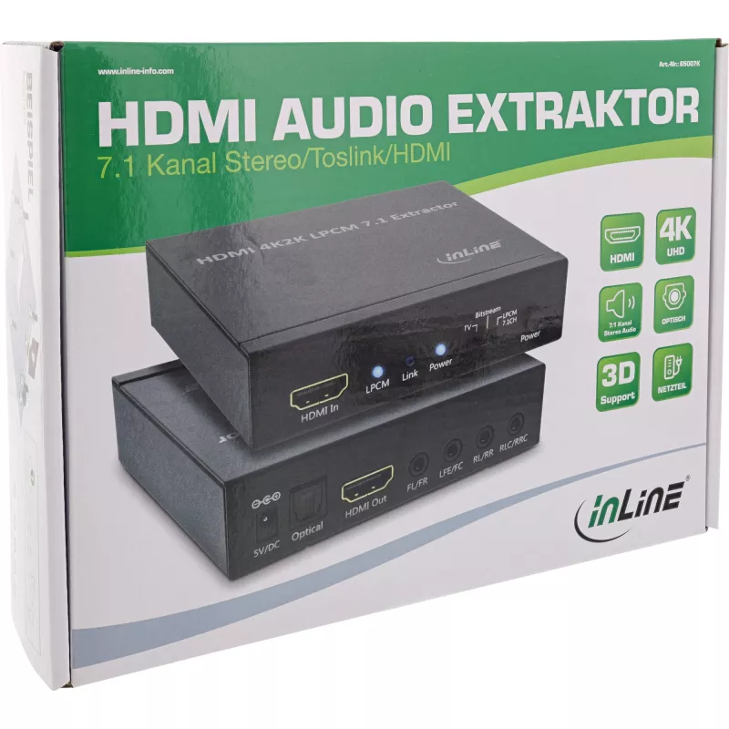 InLine HDMI garso ištraukiklis, įėjimas 4K2K HDMI