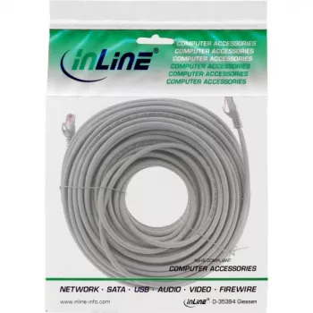 InLine Patch Laidas S/FTP PiMF Kat.6 250MHz varis halogenų neturintis pilkas 50m