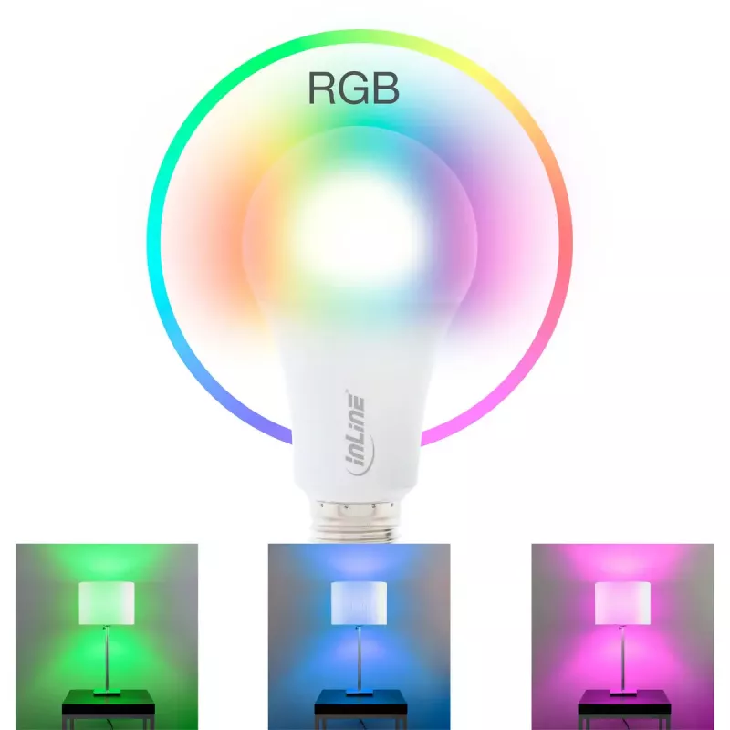 InLine SmartHome LED lemputė RGB E27, 900LM