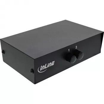 InLine AV jungiklis mechaninis 2 prievadų 3x RCA IN/OUT Composite juodas