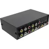 InLine AV jungiklis mechaninis 4 prievadų 3x RCA IN/OUT Composite juodas