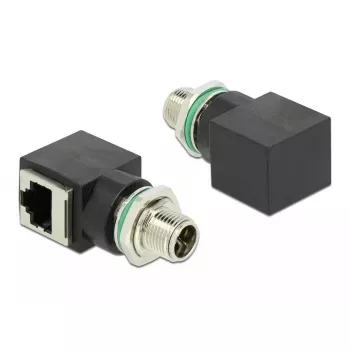 Tinklo adapteris DeLOCK M12 8 kontaktų X-koduotas kištukas į RJ45 lizdą