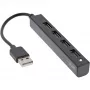 InLine USB 2.0 4 prievadų šakotuvas, USB-A kištukas į 4x USB-A lizdus, kabelis 15 cm