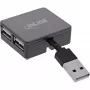 InLine USB 2.0 4 prievadų šakotuvas, USB-A kištukas į 4x USB-A lizdą, kabelis 4 cm