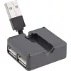 InLine USB 2.0 4 prievadų šakotuvas, USB-A kištukas į 4x USB-A lizdą, kabelis 4 cm