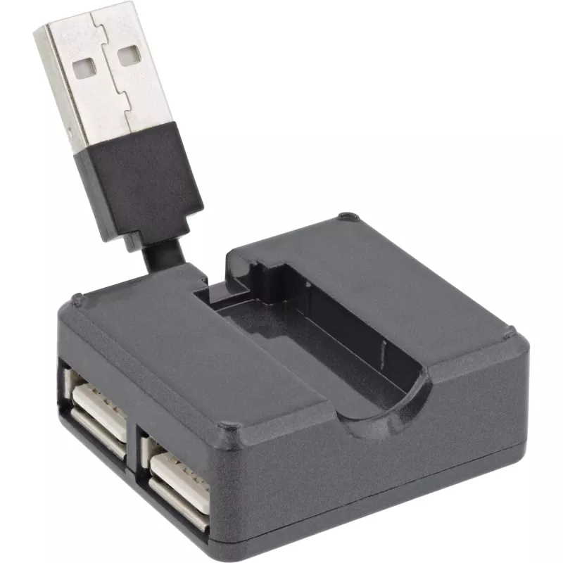 InLine USB 2.0 4 prievadų šakotuvas, USB-A kištukas į 4x USB-A lizdą, kabelis 4 cm