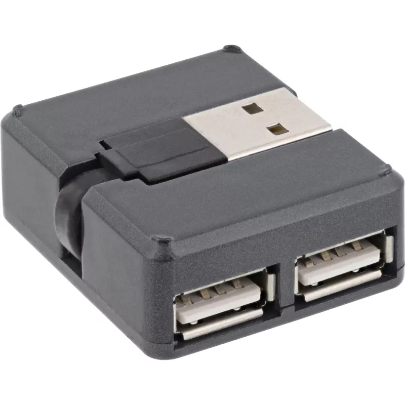 InLine USB 2.0 4 prievadų šakotuvas, USB-A kištukas į 4x USB-A lizdą, kabelis 4 cm