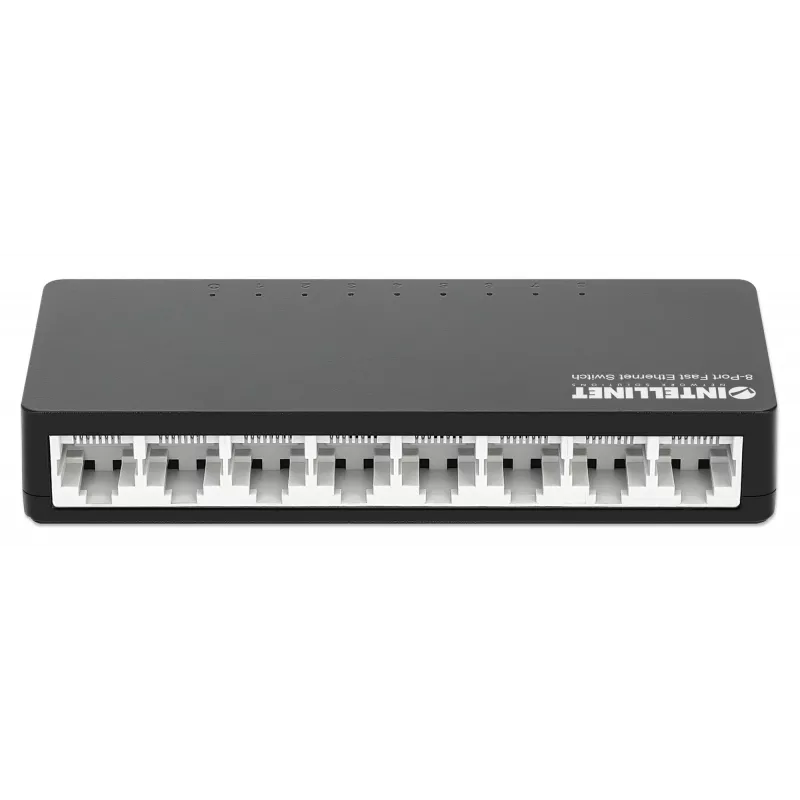Intellinet 561730 8 prievadų Fast Ethernet tinklo jungiklis, plastikinis, IEEE 802.3az (Energy Efficient Ethernet), juodas