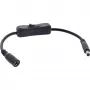 InLine 26906B trumpas DC ilginimo kabelis su jungikliu, 5.5x2.1 mm, AWG 18, juodas, 0,20 m