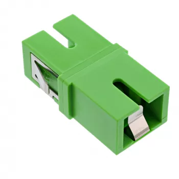 InLine 89992G SC/SC vienmodis pluošto optinis adapteris, simpleksas, žalias