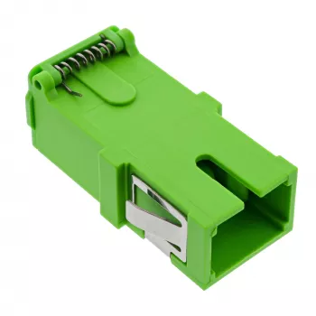 InLine 89992F SC/SC vienmodis šviesolaidinis adapteris su lazerio apsaugos sklende, žalias