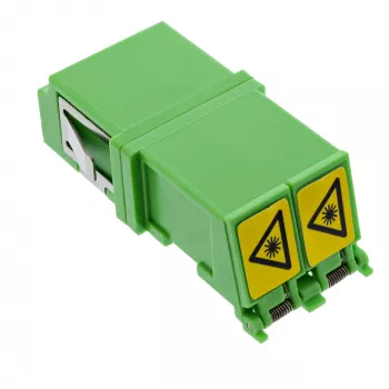 InLine Fiber Optinis Adapteris Duplex LC/LC SM Patelė/Patelė Žalias su Užraktu