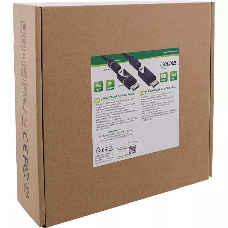 InLine 17210O DisplayPort kabelis 10 m Mini DisplayPort / DisplayPort juodas