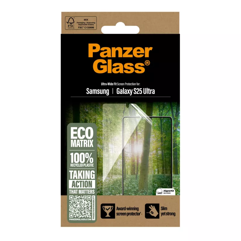 PanzerGlass ® ECO MATRIX apsauginis stiklas Samsung Galaxy S25 Ultra | Ultra-Wide Fit