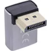InLine 17291G adapter DisplayPort 1.4 (kištukas į lizdą, 90° viršus) pilka/juoda