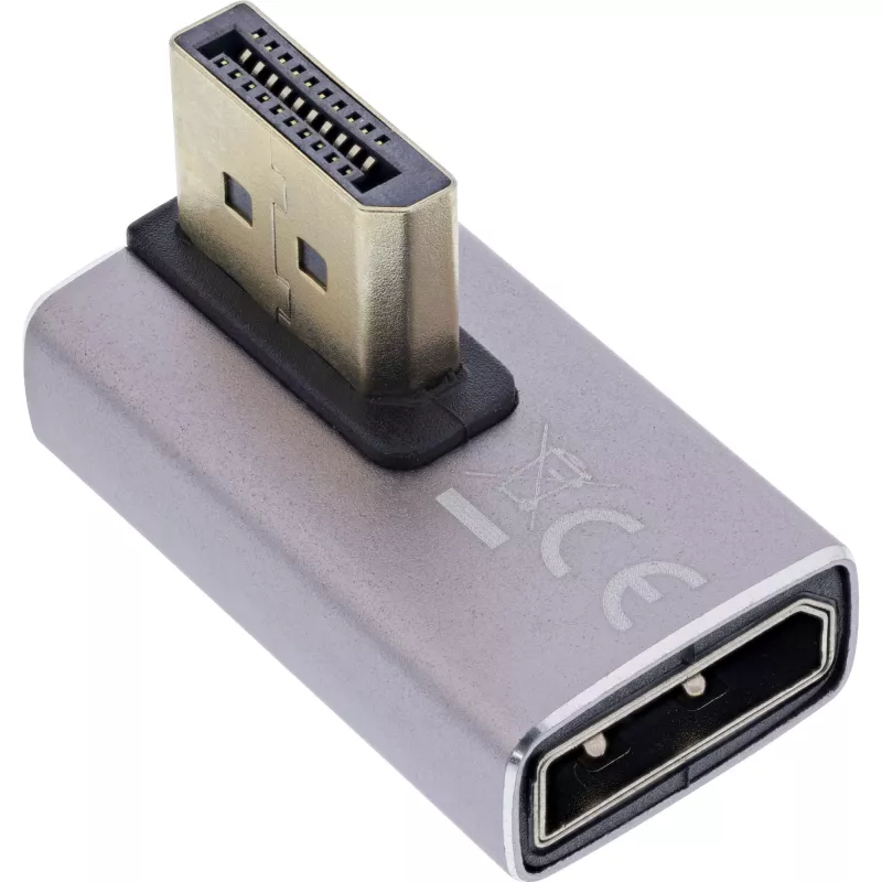 Adapteris DisplayPort keitiklis InLine 17291I pilkas juodas auksuotas