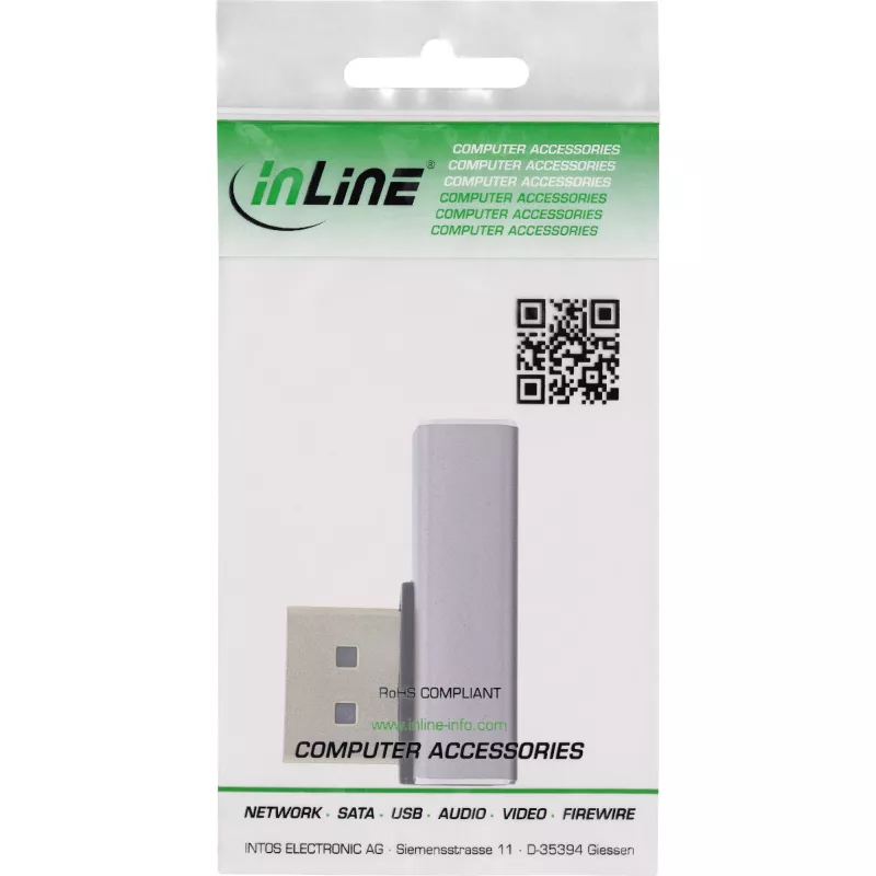 Adapteris DisplayPort keitiklis InLine 17291I pilkas juodas auksuotas