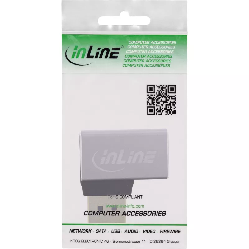 InLine 17291E lyties keitiklis DisplayPort pilka, juoda