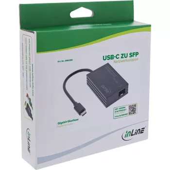 InLine 66659M tinklo plokštė Skaidula 1000 Mbit/s USB-C