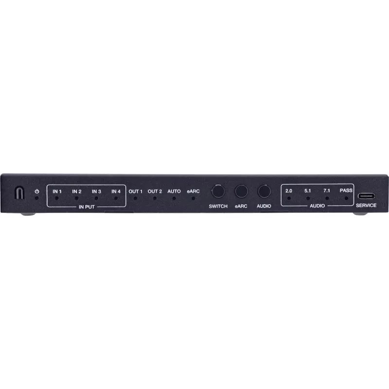 InLine 57885A HDMI jungiklis 4 įėjimai, 8K@60Hz, su garso išskyrimu