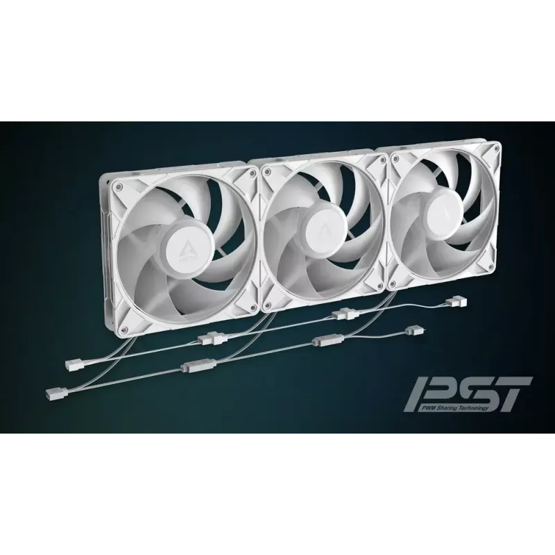 ARCTIC Freezer P14 Pro A-RGB (Baltas) - 3 vnt. 140 mm A-RGB PWM ventiliatoriai su kabelių skirstytuvu