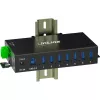 InLine 35396B pramoninis USB 3.2 Gen 1 šakotuvas, 7 prievadai, aliuminio korpusas, juodas