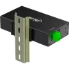 InLine 35396B pramoninis USB 3.2 Gen 1 šakotuvas, 7 prievadai, aliuminio korpusas, juodas
