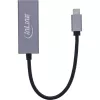 InLine 33380Q RJ-45 adapteris USB Type-C vyriškas 1 Gbit/s pilkas