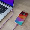 USB-C laidas InLine 35891P 1m violetinis USB 2.0 0.48 Gbit/s